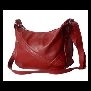 Vintage Red Purse Italian Leather